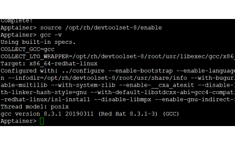 四、在singularity安装举例：使用yum安装自己的gcc8（二）